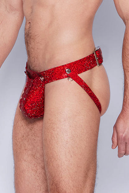 Fashion-forward red Jockstrap designed for a sexy and confident look at gay events