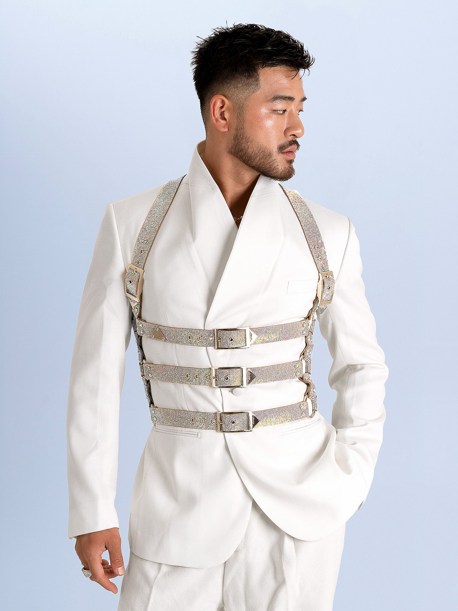 Cage Harness in Cristallo